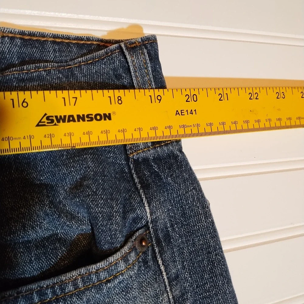 Levis Relaxed Fit Dark‎ Wash Jeans 39x28 (Tag 38x32) Straight Leg Western Cowboy